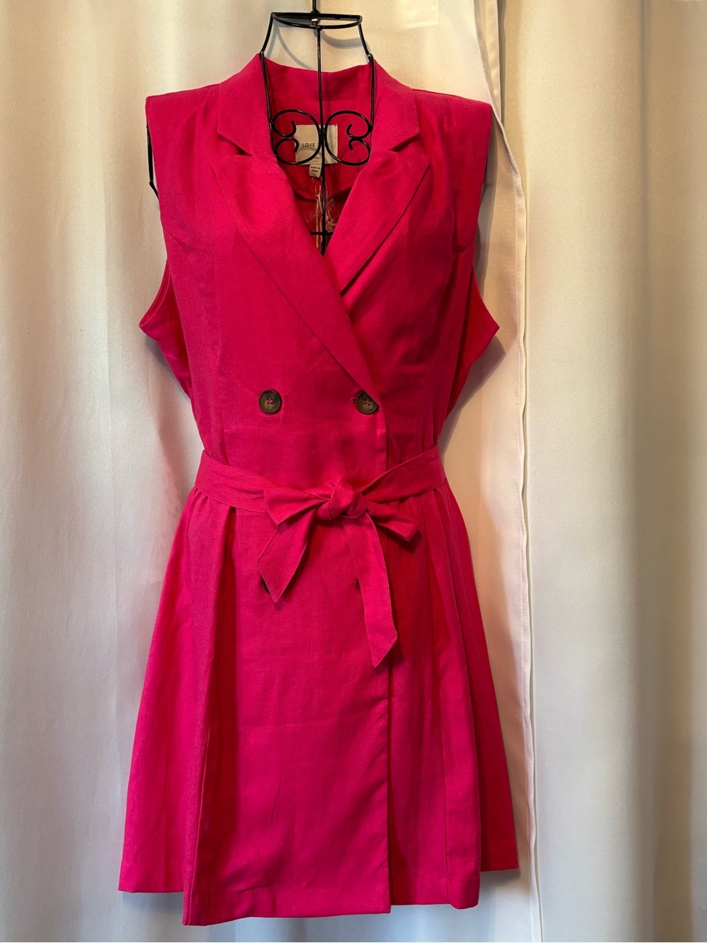 💕 NWT Love Tree Linen Blend Double Breasted Blazer Dress